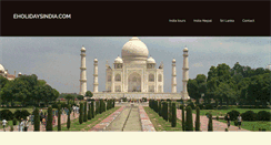 Desktop Screenshot of eholidaysindia.com